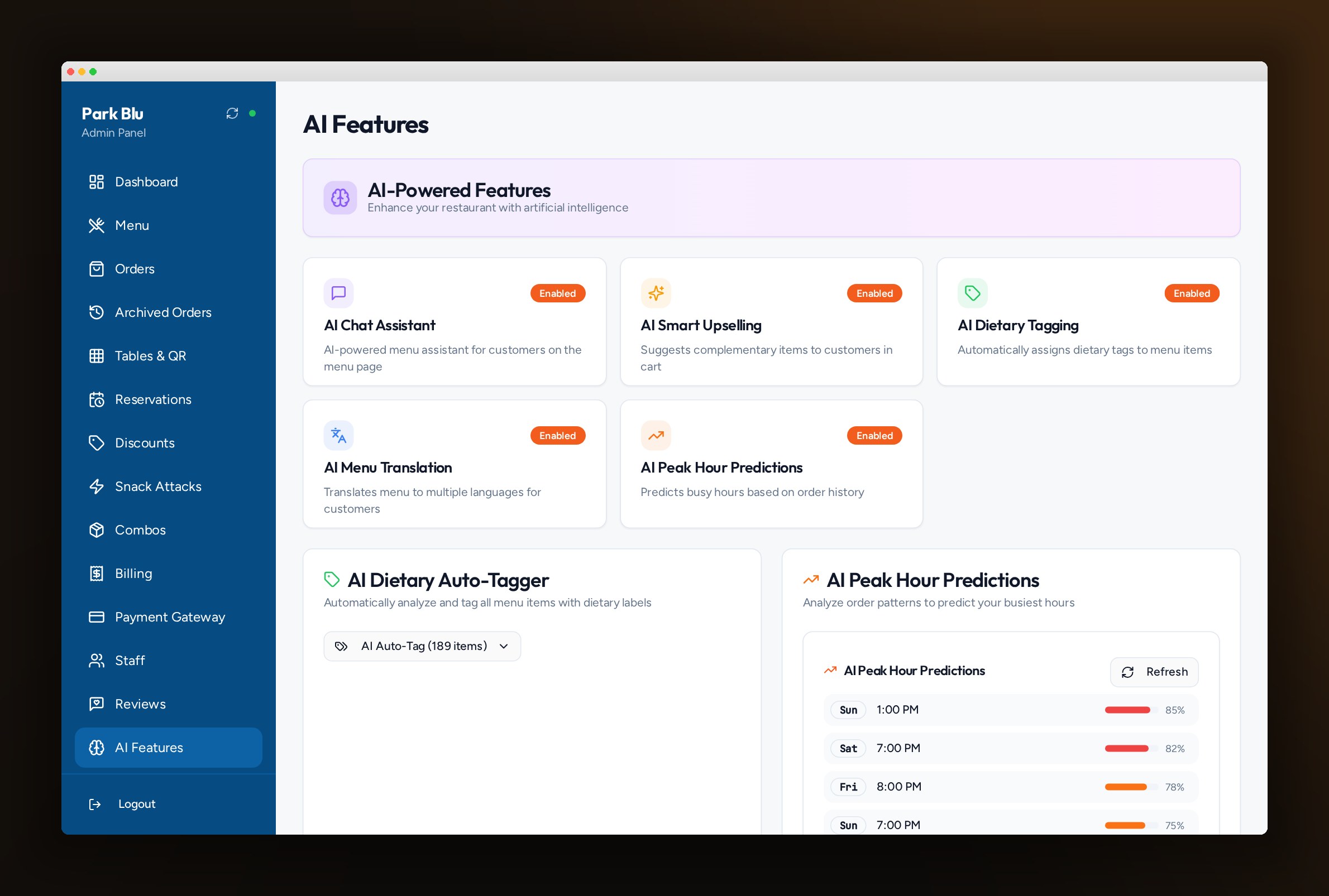A restaurant revenue intelligence system with AI at the core.